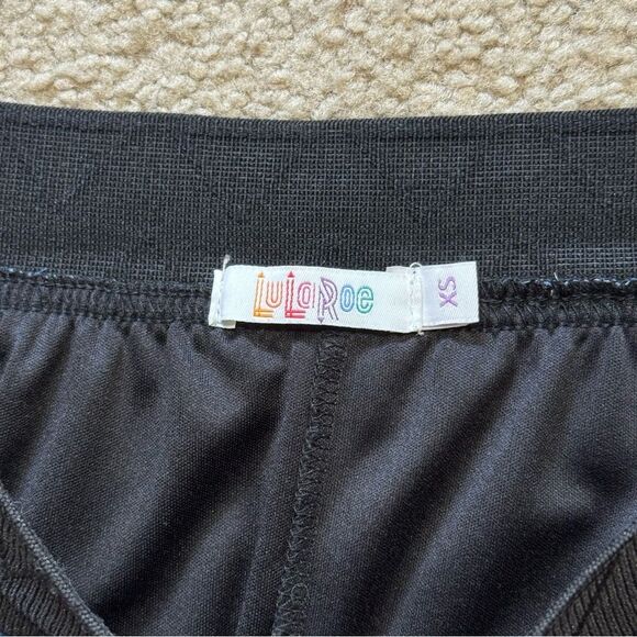 Lularoe Lucy floral print maxi skirt, black with blue and pink, size XS - Picture 4 of 7